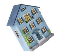 BESPORTBLE Kit de Mini Casita de DIY con Muebles de Madera Decoración de Mesa Hogar Figuras de Pueblo Navideño