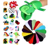 BESPORTBLE Kit de Títeres de Mano de Fieltro Suave 245X14 CM Juego para Manualidades Creativas Títeres de Animales para Contar Cuentos y Accesorios para Actuaciones Infantiles