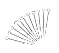 BESPORTBLE Kit para Hacer Velas Diseño Versátil y Cabeza de Forma Aleatoria 10 Soportes de Mecha de Acero Inoxidable en Color Plata para Manualidades en Casa