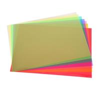 BESPORTBLE Láminas de Filtro de Color para Lectura Alivio Visual y Mejora de Concentración, 7 Hojas de Pvc 42x29.7cm para Estudiantes y Aula