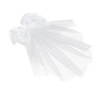 BESPORTBLE Lazo Para El Pelo Novia Para Ser Decoraciones Accesorios Para El Cabello Pinzas Para El Pelo Boda Despedida De Soltera Tocado De Novia Creativo Banda De Pelo Duradera Blanco Malla