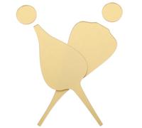 BESPORTBLE Letreros de baño para hombres y mujeres 2Pcs Acrílicos 3D Dorados Impermeables para Puertas de Baño en Oficinas y Hoteles