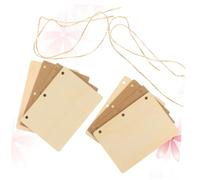 BESPORTBLE Libro de Votos Matrimoniales de Madera Reciclada Cuaderno DIY 2 Juegos Papel Kraft Beige y Cordel de Yute Adecuado para Bodas Manualidades y Decoración Nupcial