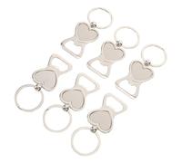BESPORTBLE Llavero Abrebotellas Portátil de Aleación de Zinc en Forma de Corazón 6 Unidades Herramienta Multifuncional para Abrir Latas y Botellas en Fiestas Bares y Actividades al Aire