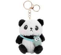 BESPORTBLE Llavero con Colgante de Panda de Peluche Suave y Encantador Diseño con Mochila Azul Accesorio para Bolsa y Decoración Portátil para Cumpleaños Navidad y Regalo Color Aleatorio