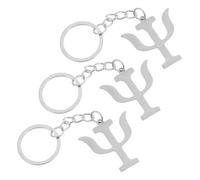 BESPORTBLE Llavero de Acero Inoxidable 3 Piezas Símbolo de Psicología Colgante Plateado para Profesores y Estudiantes Accesorio Ligero y Resistente para Llaves de Coche y Casa Obsequio