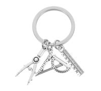 BESPORTBLE Llavero de Aleación de Zinc para Llaves Diseño de Brújula y Triángulo Accesorio Compacto y Resistente para Ingenieros y Arquitectos Obsequio Funcional para Profesionales