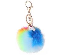 BESPORTBLE Llavero de Imitación de Pelo de Conejo y Aleación de Unicornio Pompón Diseño Único y Elegante Acabado Superior y Tacto Cómodo para Decorar Bolsas y Llaves