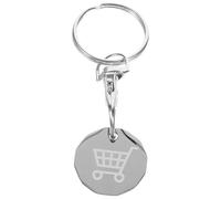 BESPORTBLE Llavero de Moneda Metálica para Carrito Compra, Colgante Práctico de Acero Inoxidable, Ficha para Retirar Carrito, Accesorio Unisex Adecuado para Uso en Supermercados, 1 Pieza,