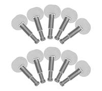 BESPORTBLE Llaves de Cuerda para Caja de Música 10 Piezas, Metal Plateado, 28 Mm, Mecanismo Estándar de Repuesto para Bricolaje, Manija para Ajuste de Tempo, Accesorio para Reparación