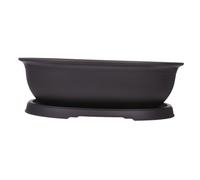 BESPORTBLE Maceta De Plástico Ovalada Mediana para Suculentas y Bonsái Platillo, Macetas Pequeñas para Jardín, Jardineras Plásticas para Balcón y Decoración Interior