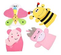 BESPORTBLE Manoplas De Baño De Dibujos Animados y Exfoliantes Para Niños Pequeños, 4 Piezas, Material Seguro y Compacto, Para Limpieza Corporal y Ducha Casa o Viaje