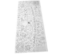 BESPORTBLE Mantel para Colorear Gigante Día de San Valentín con Diseño de Oso y Corazón Papel para Dibujo Infantil Decoración Creativa para Fiestas Escolares y Actividades Educativas