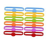 BESPORTBLE Marcadores de Copas de Vino de Silicona Elástica 12 Unidades Multicolor para Identificar Vasos Fiestas Bodas y Barbacoas Anillos Reutilizables para Copas de Cóctel y Champán