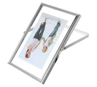 BESPORTBLE Marco de Fotos de Vidrio y Hierro Diseño Moderno y Elegante Rectangular Plegable y Fácil de Transportar para Escritorio Adecuado para Bodas y Ambientación
