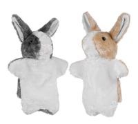 BESPORTBLE Marionetas de Mano de Conejo, Juguetes Interactivos de Peluche para Niños, Juegos de Simulación Y Narración de Cuentos, Marionetas de Animales Suaves para Niños, 2 Piezas de Color