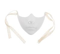 BESPORTBLE Máscara de Media Cara de Plástico para Halloween Decoración Teatral Fiesta de Cosplay Máscara Facial Vintage para Carnaval y Fiesta Nocturna