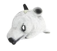 BESPORTBLE máscara de oso polar falso hinchado el pata máscara de disfraz tema forma máscaras de animales para adultos disfraz de oso polar máscara de dibujos animados de halloween PU