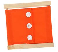 BESPORTBLE Material Didáctico Práctica del Vestir Niños Preescolar Tamaño Grande Color Naranja Tablero Educativo Botones para Desarrollar Habilidades Básicas para Actividades Preescolares