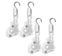 BESPORTBLE Mecanismo de Inclinación de Varilla Repuesto para Persianas Horizontales 1 Perfil Engranaje Forma D, Accesorio Plástico Duradero, Kit 4 Piezas para Control de Persianas en