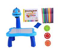 BESPORTBLE Mesa De Dibujo Infantil con Proyector Educativo Juguete De Plástico para Pintar y Aprender Práctico Tablero De Escritura y Dibujo para Estimular Creatividad y Desarrollo Intelectua
