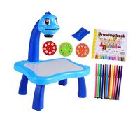 BESPORTBLE Mesa De Dibujo Proyector Portátil para Niño Niña con Pizarra Creativa Educativa y Música Tablero Escritura Divertida para Pintar y Aprender Juguete Multifunción para Desarrollo