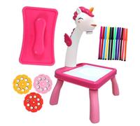BESPORTBLE Mesa De Proyección para Dibujo Infantil Tabla De Pintura con Proyector De Unicornio Juguete Educativo para Niño Niña Estimula La Creatividad Coordinación Mano- Color Rosa