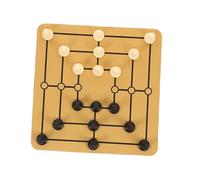 BESPORTBLE Mesa Nine Mens Morris Portátil con Tablero de Ratón Multifuncional Fichas Juego de Clásico para Entretenimiento Familiar y Reuniones
