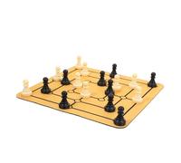 BESPORTBLE Mesa Nine Mens Morris Portátil con Tablero y Fichas Set para Diversión Familiar y Desarrollo Estratégico Fácil de Transportar para Reuniones y Entretenimiento Educativo