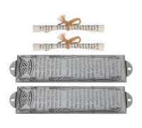 BESPORTBLE Mezuzá de Metal 2 Piezas 132 Mm Estilo Vintage con Decoración de Escrituras para Oración y Decoración del Hogar, Mezuzá Decorativa con Símbolos Judíos para Puerta y Ambiente