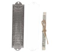BESPORTBLE Mezuzah Metálica Vintage con Pergamino Decoración Religiosa para Puertas del Hogar Artesanía Fina y Símbolo de Fe y Tradición