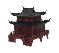 BESPORTBLE Micro Landscape Ornament Miniature Chinese Pavilion Sculpture Dual Use Aquarium Bonsai Decor For Study Indoor Ecosystem Enhancer