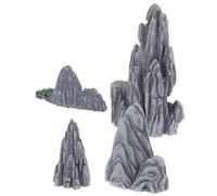 BESPORTBLE Microadornos de Bonsái Montaña Artificial en Miniatura de Resina, Set 4 Piezas, Accesorios Decorativos para Paisajismo DIY en Jardín, Macetas y Terrarios