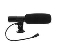 BESPORTBLE Micrófono de Entrevista para Videocámara DSLR y Teléfono, Condensador de Alta Sensibilidad, Ángulo Estéreo 90°/120°, Zapata Estándar y Soporte 1/4, Compatible para Grabación