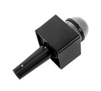 BESPORTBLE Micrófono Simulado Portátil y Liviano de Plástico Negro para Fiestas y Juego Diario, Réplica Realista y Accesorio Innovador para Karaoke y Presentaciones