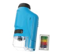 BESPORTBLE Microscopio Portátil para Biológica Simple de Aumento y Diseño Accesorio Educativo para Escolares Color Azul y Muestras Variadas