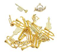 BESPORTBLE Mini Adornos Navideños de Instrumentos Musicales Miniatura Set de 24 Piezas 6 Modelos X 4 Unidades Decoración para Árbol de Navidad y Fiestas Accesorios Ligeros y Compactos