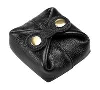 BESPORTBLE Mini Bolsa De Almacenamiento Flexible Monedero Pequeño De Cuero Negro para Organizar Llaves Auriculares y Labiales