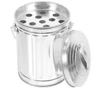 BESPORTBLE Mini Bote de Basura de Metal con Tapa, Mini Papelera de Escritorio Metálica para Oficina y Hogar, Cubo de Basura Pequeño y Portátil para Mesa, Adecuado para Sala de Estar