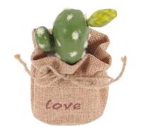 BESPORTBLE Mini Cactus Bonsái Artificial en Maceta, Decoración Realista para Escritorio y Hogar, Planta Falsa Pequeña para Jardín, Oficina y Sala, Adorno de Plantas Artificiales, Maceta