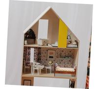 BESPORTBLE Mini Cama Doble Miniatura de Madera para Casa de Muñecas Decoración de Dormitorio Clásica Muebles Proporción Realista para Casita Muñecas Niñas Accesorios Decorativos