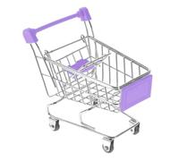 BESPORTBLE Mini Carrito De Compras Pequeño De Metal para Niños Carrito De Compras De Juguete Organizador De Juguetes Diseño Duradero y Realista Decoración De Escritorio Adecuado Color