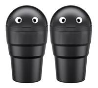 BESPORTBLE Mini Cubo de Basura para Coche Tapa Capacidad 520ml, Paquete de 2 Piezas Plástico Resistente Adecuado para Organizar y Mantener Limpio el Interior del Automóvil