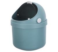 BESPORTBLE Mini Cubo de Basura para Escritorio Pequeño de Plástico con Tapa Azul Bote de Basura Compacto para Oficina y Dormitorio Papelera Portátil de Mesa 218 X 149 X 14 CM