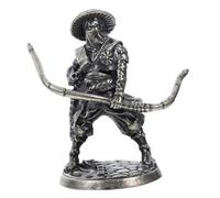 BESPORTBLE Mini Estatua De Samurái Japonesa para Decoración De Jardín Figura De Acción Histórica Microescultura Detallada Adorno para Hogar y Oficina 3.20x3.00x2.00 Cm