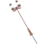 BESPORTBLE Mini Farola de Pueblo en Escala 1:87, Color Bronce Antiguo, Luz, Set 2 Piezas para Decoración de Jardines en Miniatura y Micropaisajes Interiores