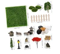 BESPORTBLE Mini Jardín Decorativo con Figuras Resina de Accesorios Artificiales para Mini Césped y Árboles Miniatura para Paisajismo y Decoración Interior y Exterior