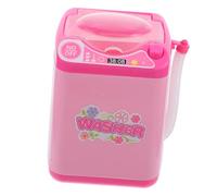 BESPORTBLE Mini Lavadora Juguete Eléctrica Simulada para Niñas Aparato Portátil sin Batería Lavadora de Juguete Rosa para Imitación y Diversión