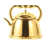 BESPORTBLE Mini Tetera Decorativa Retro de Metal para Escritorio Adorno de para Hogar y Oficina Mini Kettle Vintage para Decoración de Interiores