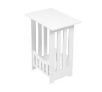 BESPORTBLE Mini Tocador Blanco De Dormitorio Mesa De Noche Moderna Espacio De Almacenamiento como Mesa De Té o Auxiliar para Salón Pequeño